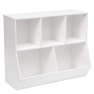Kids Bookshelf, Bookcase Footboard, Toy Storage Cubby, Children's Toy Shelf, ... - Picture 1 of 9