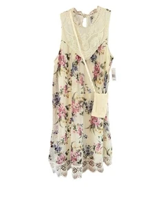 NWT BEAUTEES Girls Size 16 Ivory Floral Dress Special Occasion NEW With Tags - Picture 1 of 8