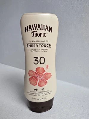 Hawaiian Tropic SPF 30 Sheer Touch Sun Screen Lotion 8 oz Cruelty Free Vegan - Image 1 of 3