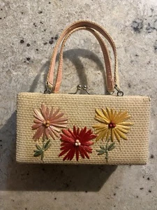 Gymboree Vintage Little Hula Girl Hard Case Tasche Handtasche Korb Blumen - Bild 1 von 22