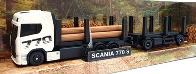 Maisto 11682 - Scania 770 S Double Trailer With Load - White/Black - Image 1 of 4