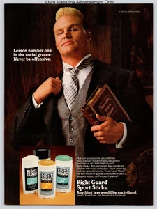 Right Guard Sport Sticks Grooming Etiquette Vintage 1989 Advertisement - Picture 1 of 5