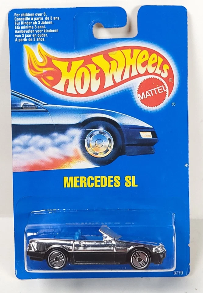 Tarjeta internacional cromada Hot Wheels Mercedes SL Foto 1 de 1
