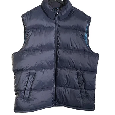 Old Navy Puffer Vest Men Size XXL Navy Full Zip Pockets Outdoors - Image 1 of 4