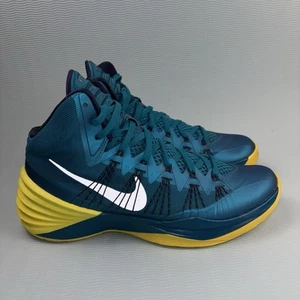 Tenis Nike 2013 Hyperdunk Lunarlon para hombre talla 9,5 599537-300 azul verde azulado y amarillo - Imagen 1 de 9
