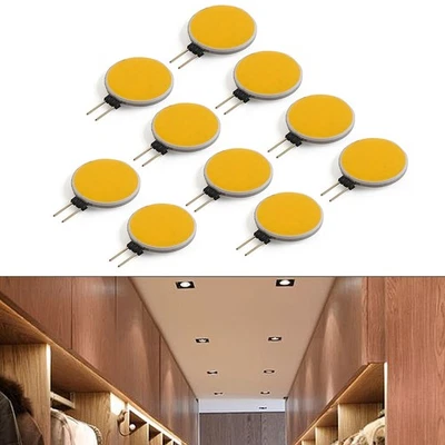 180 Degrees Glowing G4 COB LED Chip Bead 12V Round Lamp Panel Warm White Light - Image 1 of 4