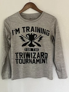 Harry Potter TriWizard Turnier Training grau Langarmshirt Jugend L - Bild 1 von 4