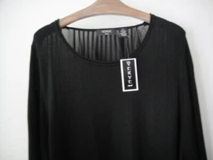 Verve Ami Tg. 3X Maglione Nero Maglia Pieghettato Retro Top NUOVO - Foto 1 di 6