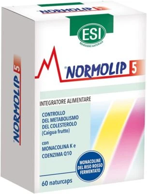 ESI - Normolip 5, Integratore Alimentare a Base di Riso Rosso Fermentato Caigua - Immagine 1 di 3