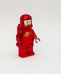 Lego Chrome Red Plated Astronaut Classic Space Mini Figure RARE New!! - Picture 1 of 4