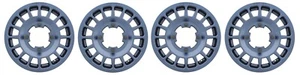 Method 407 Bahia Blue Bead Grip Wheel 15x6 4x156 Polaris RZR Turbo Set of 4 - Picture 1 of 13