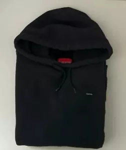 FW17 Supreme Polartec Small Box Logo Hooded Sweatshirt Black Hoodie M Fleece - Bild 1 von 8