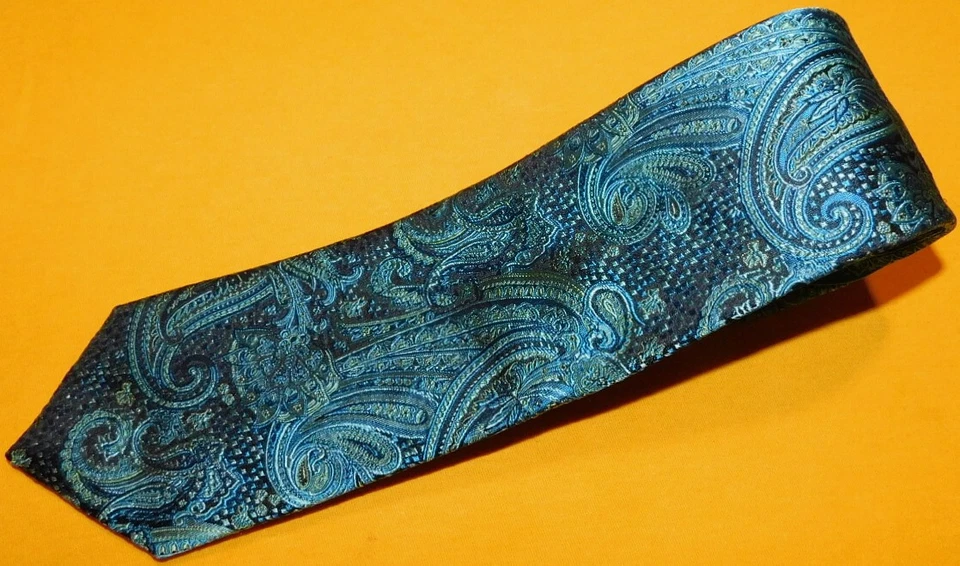 CORBATA PAISLEY SOHO BY BEN SHERMAN HECHA EN ITALIA VERDE/AZUL - CORBATAS DE DISEÑADOR. Foto 1 de 3