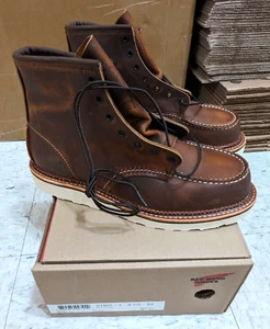 Red Wing Heritage 1907 Men's 6 Inch Moc Toe boots Copper Brown Rough Tough 8.5EE - Picture 1 of 6