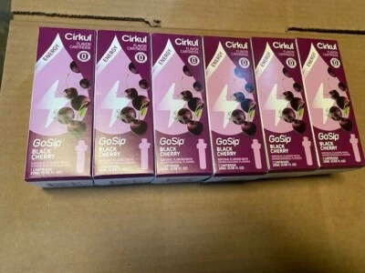 (6 Pack) Blue Raspberry or Black Cherry Cirkul GoSip Flavor Cartridges