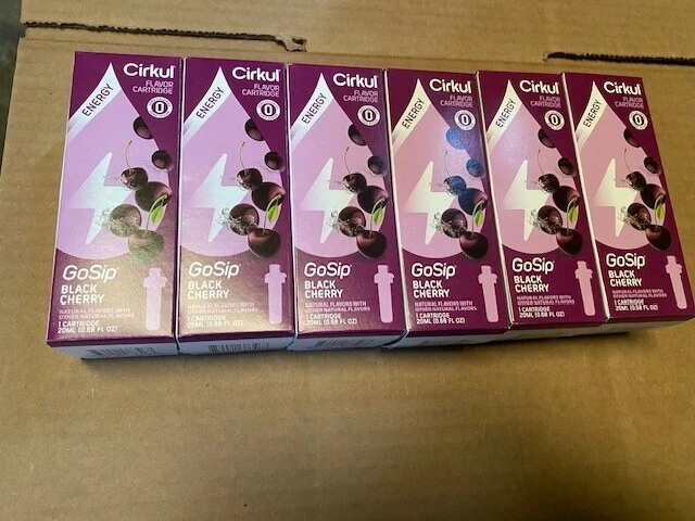 (6 Pack) Blue Raspberry or Black Cherry Cirkul GoSip Flavor Cartridges - Image 1 of 1