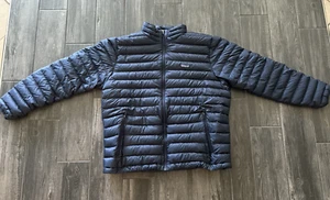 PATAGONIA Men's Down Sweater Puffer Navy Blue Jacket 84674 Size XXL 2XL Full Zip - Picture 1 of 10