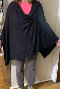 $69 ECHO  cashmere blend  black  Shawl  R112 - Picture 1 of 9