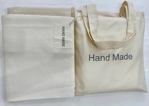 Organic Cotton Waffle Bath Towel Pair Handmade Certified GOTS Natural No Colours - Picture 1 of 1