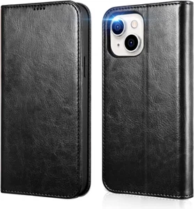 ICARER Wallet Case for iPhone 14 2022, Premium Handcrafted Leather Magnetic - Picture 1 of 30