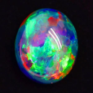 9.16c Museum Piece! Rainbow Play in Honey Comb Patt Natural Ethiopian Black Opal - Picture 1 of 5