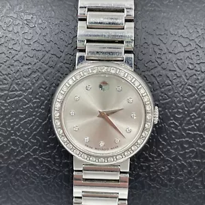 Movado Ladies Bracelet Watch - 23.3.14.1221S w/Diamond Dial & Bezel- Fits 6.75 - Picture 1 of 17