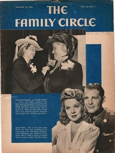 Family Circle Magazine January 1944 Rosalind Russell Art Fred Rodewald Faye - Picture 1 of 3
