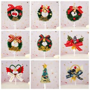Party Top Flags Christmas Cake Decor Picks Birthday Decoration Cupcake Toppers