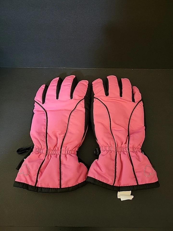 Guantes de esquí para niñas rosa corazón aislado talla única ver descripción USADOS OK Foto 1 de 4