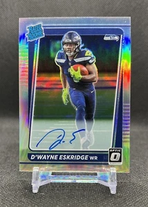 2021 Donruss Optic D'WAYNE ESKRIDGE Rated Rookie HOLO Prizm On Card AUTO /125 SP - Picture 1 of 3