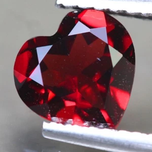 1.92C NATURAL REDDISH PURPLE NATURAL RHODOLITE GARNET HEART CUT LOOSE GEMSTONES - Picture 1 of 6