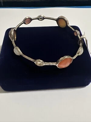 Brazalete Brazalete Ippolita Plata Esterlina 4 Colores 9 Piedras Caramelo Roca Talla 7.5 Foto 1 de 2