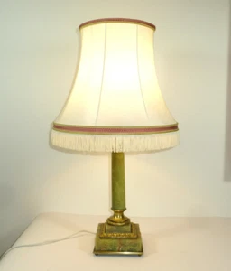 Lampe De Table Wien En Onyx Et Bronze Environ 1900 - Bild 1 von 10