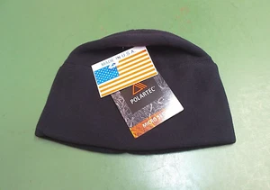 US Military Issue Black Polartec Micro Fleece Cold Weather Beanie Watch Cap - Picture 1 of 6