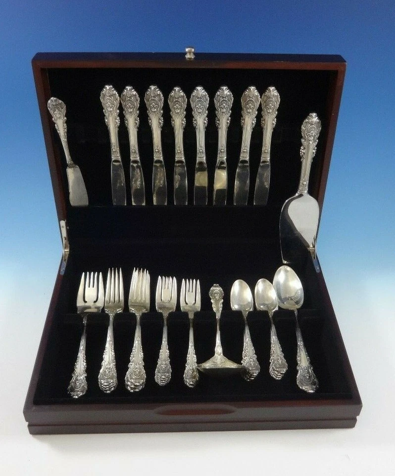 Juego de cubiertos de plata esterlina Sir Christopher by Wallace servicio 37 piezas Foto 1 de 4