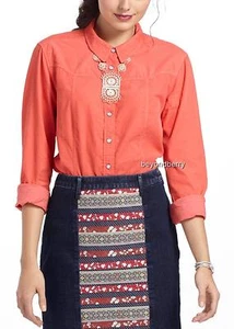 NEW Anthropologie Fine Wale Cord Buttondown by Holding Horses Size 8 - Picture 1 of 4