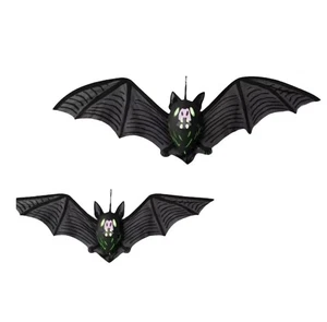 Juego de 2 utilerías decorativas de murciélago grande de Halloween - ¡Hyde y EEK! NUEVO - Imagen 1 de 7