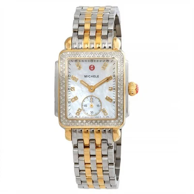 Michele Deco Mid Quartz Diamond Ladies Watch MWW06V000123 - Image 1 of 3
