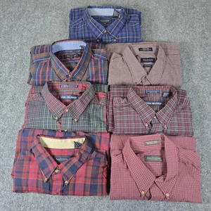 Camicia Van Heusen uomo XL a quadri manica lunga con bottoni lotto di 7 - Foto 1 di 20