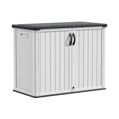 Armario de almacenamiento exterior Devoko 26 pies cúbicos con puertas bloqueables, almacenamiento horizontal... Foto 1 de 4