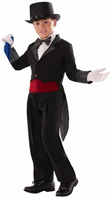 Kid's Black Magician's Tailcoat Costume, Medium Size (Pack of 1) - Eye-Catching  - Image 1 of 4
