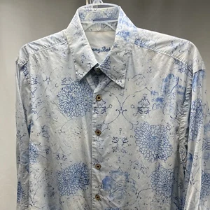Tommy Bahama Freizeithemd Herren blau weiß Knopfleiste M - Bild 1 von 8