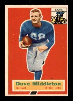 1956 Topps #68 Dave Middleton EX+ Lions 543747 - Image 1 of 2