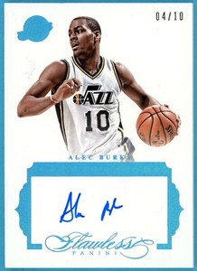 2015-16 Panini Flawless Sapphire Premium Ink Alec Burks 4/10 #PI-BR