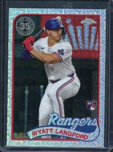 WYATT LANGFORD RC Mojo Refractor 1989 35th 2024 Topps Actualización T89CU-59 Rangers - Imagen 1 de 2
