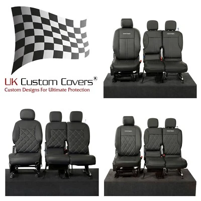 FUNDAS DE ASIENTO PEUGEOT PARTNER (TODOS LOS AÑOS) DELANTERAS A MEDIDA CUERO SINTÉTICO RESISTENTE Foto 1 de 4