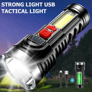 Super Bright 10000000LM LED Torch Tactical Flashlight USB Rechargeable & Battery