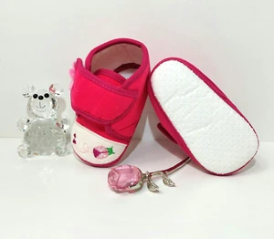 FUNNY gr.1 Baby Hausschuhe, Krabbelschuhe, Lauflernschuhe Mädchen Klettverschluß - Bild 1 von 2
