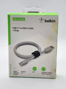 Belkin Boostcharge geflochtenes USB C auf Lightning Kabel + Riemen 6,6 Fuß offene Box neu - Bild 1 von 2