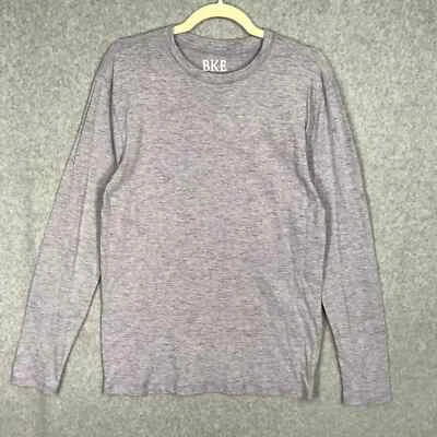 Camisa BKE Para Hombres Mediana Púrpura Jaspeada Manga Larga Cuello Redondo Capa Base Delgada Foto 1 de 4